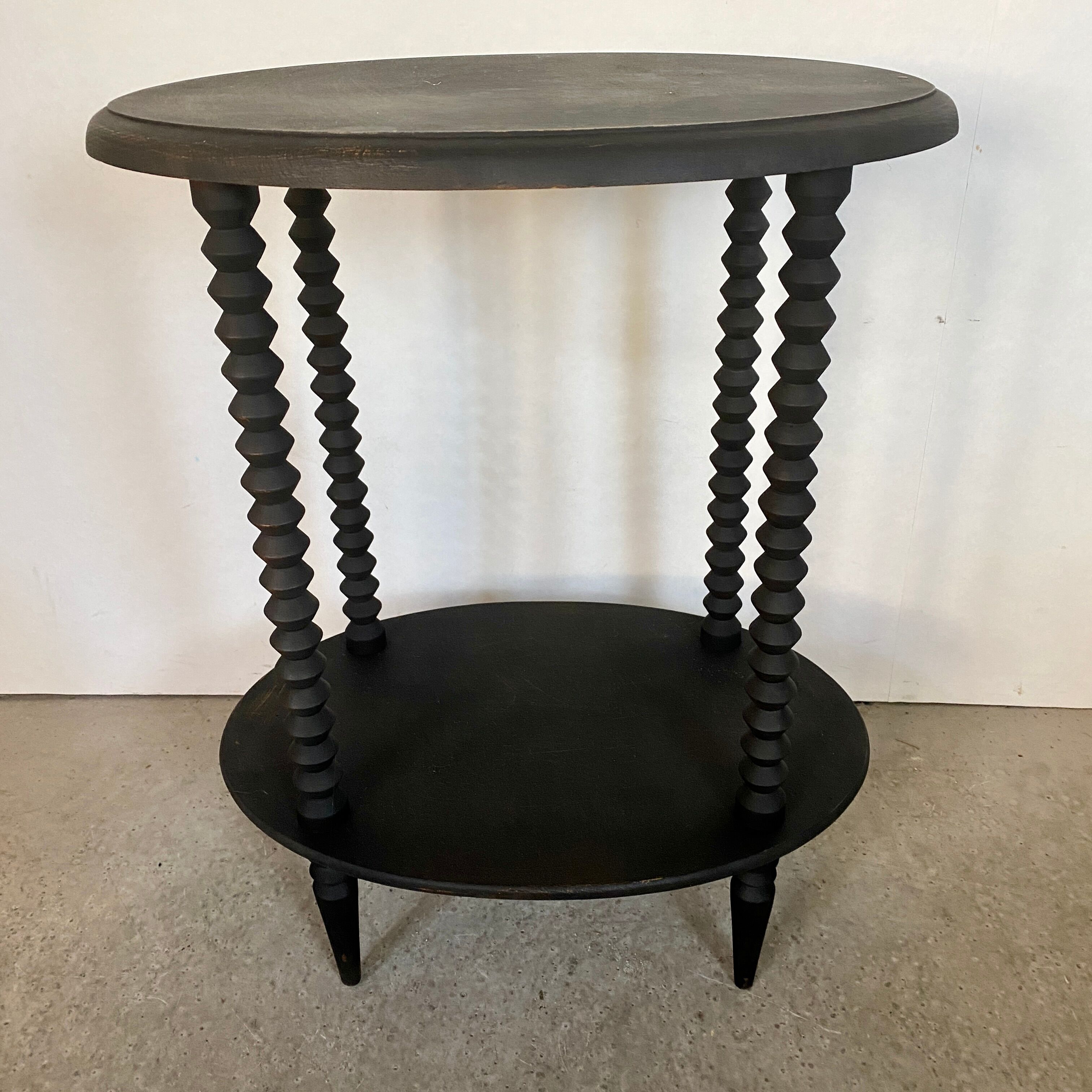 Gueridon double plateaux annees 50