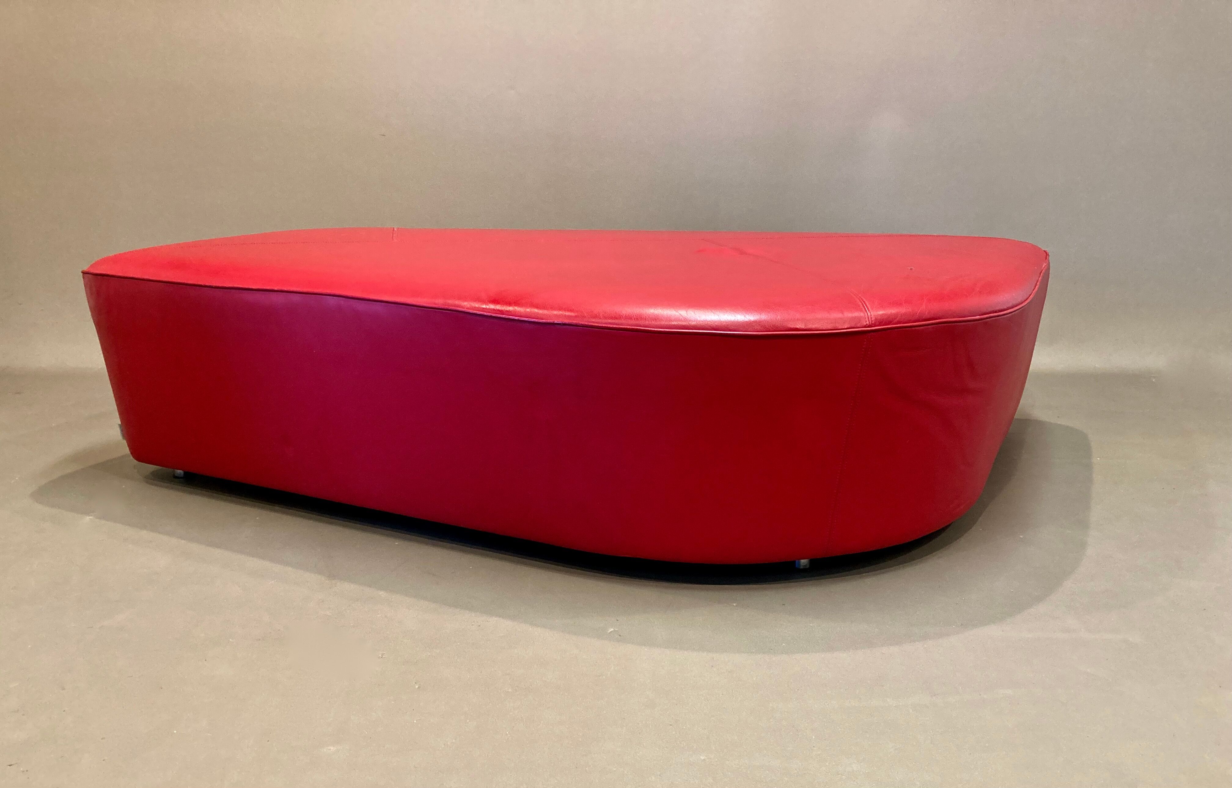 Sofa chaise longue leather design "walter knoll"