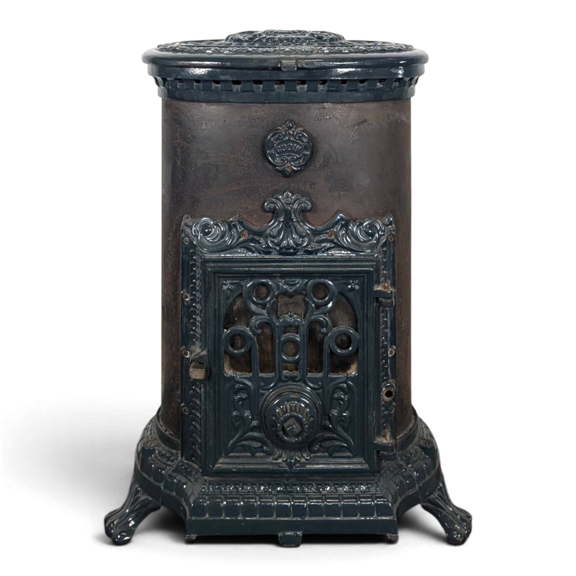 Poele à bois de marque Godin en fonte et acier