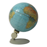 Old world map scan globe 1972 denmark vintage