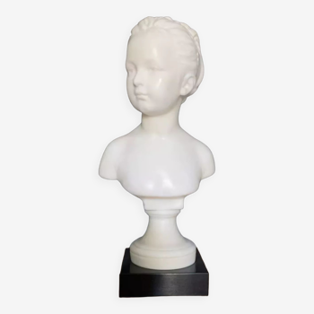 Alabaster bust of Louise Brongniart after JA Houdon