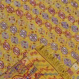 Tapis kilim jaune fait main