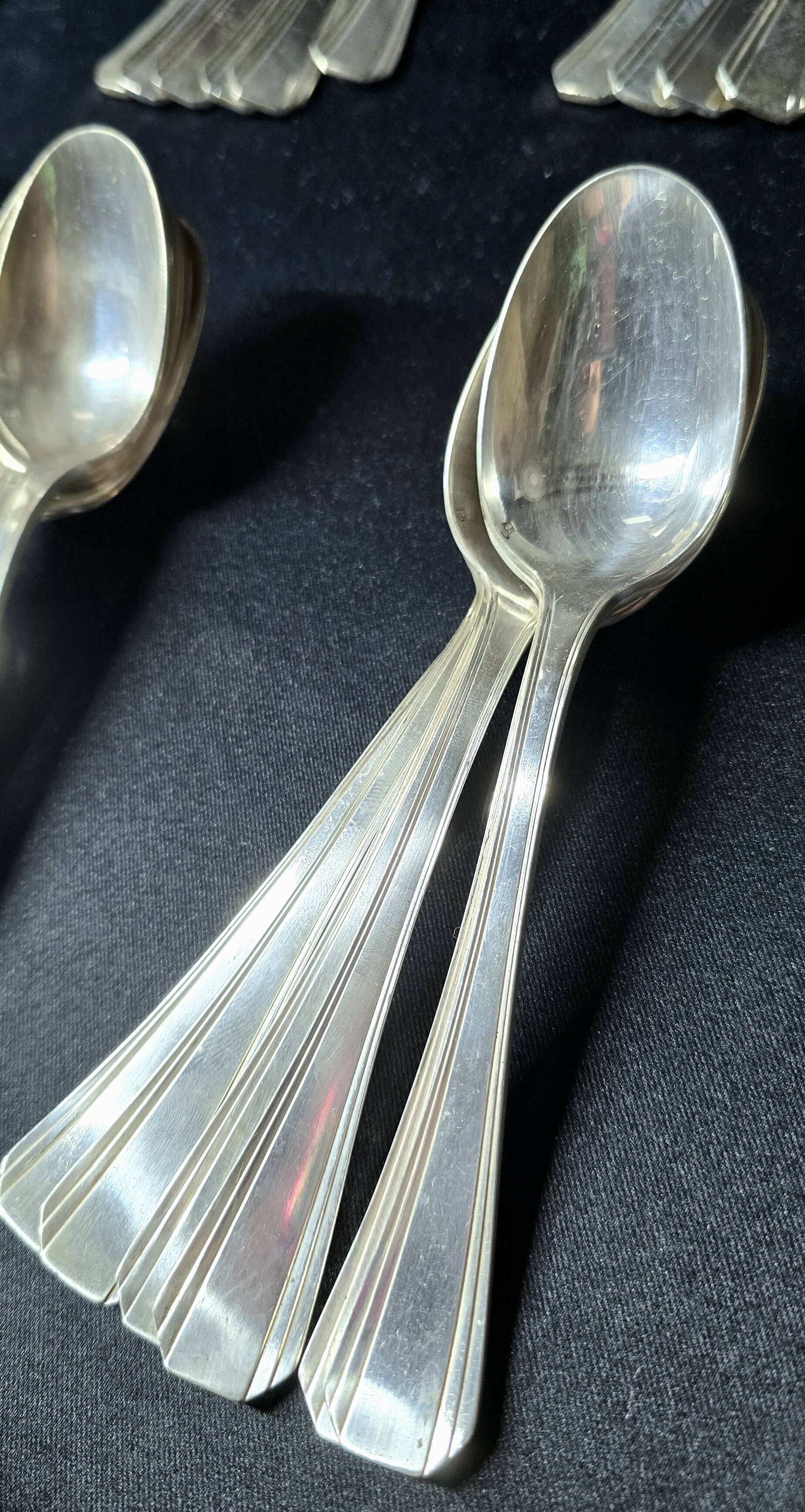 Christofle "Boréal" silver-plated cutlery set, 149 pieces in its box