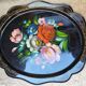 Hand-painted metal plate Russian art