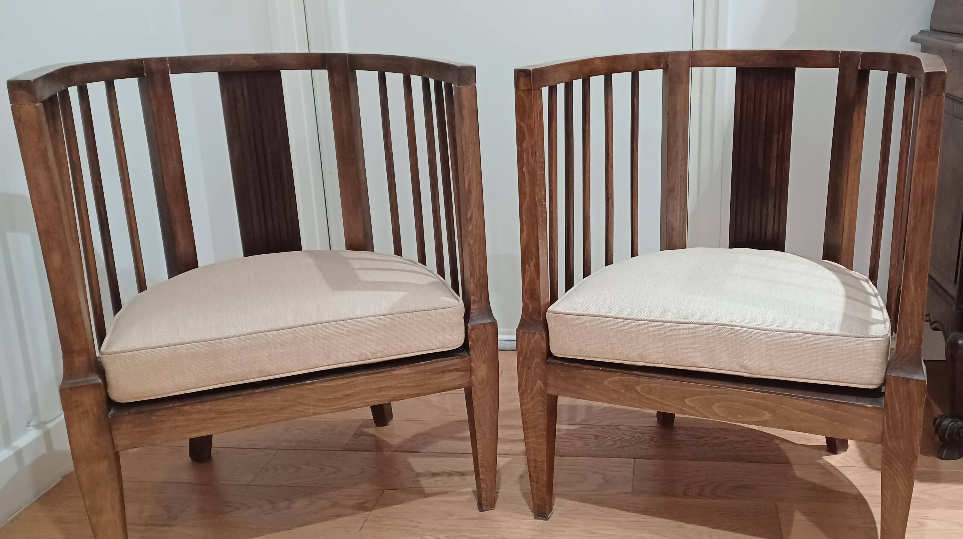Pair of art deco armchairs