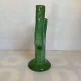 Handcrafted green cactus candle holders