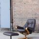 Fauteuil & Ottoman scandinave Suède 1960s