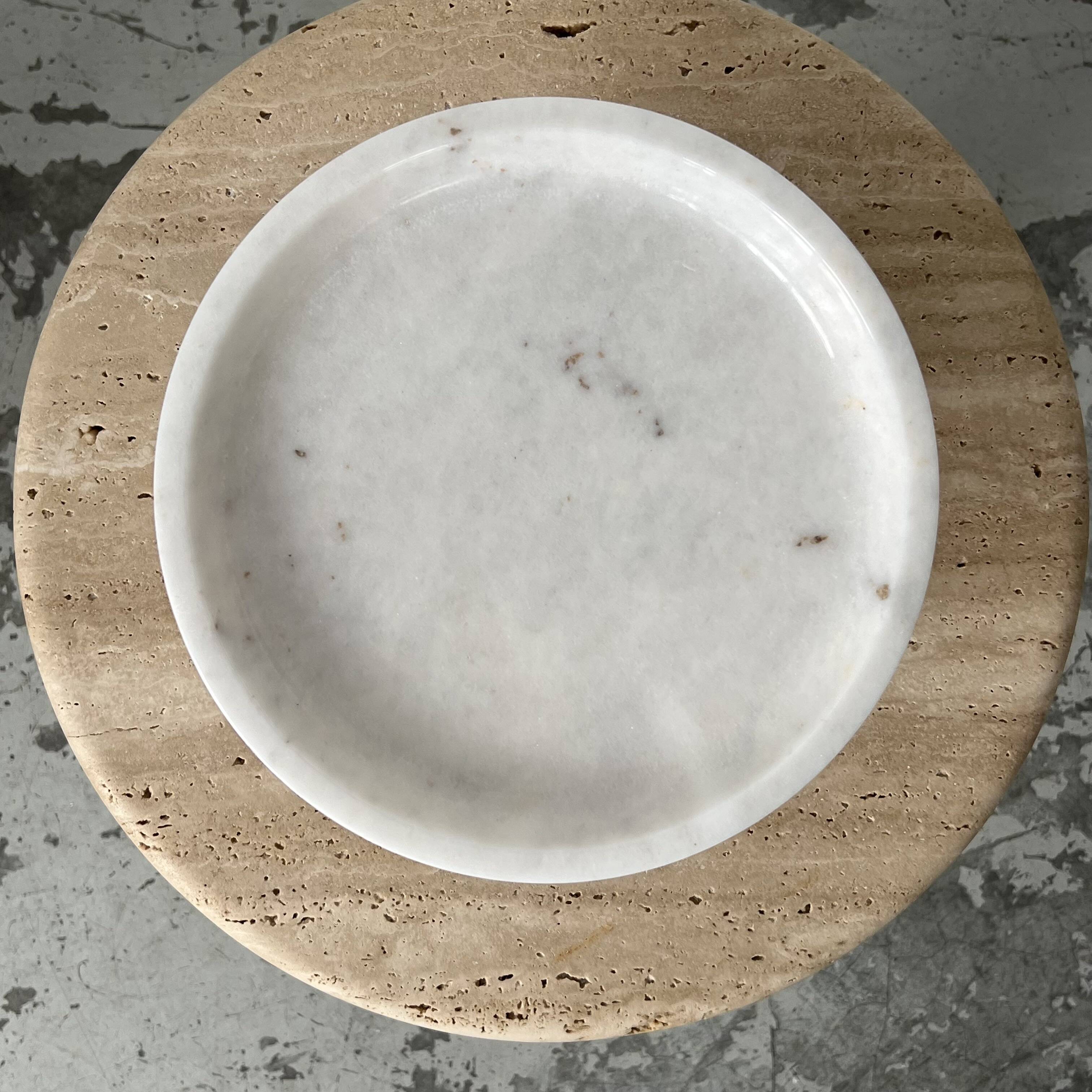 Marble pedestal dish
