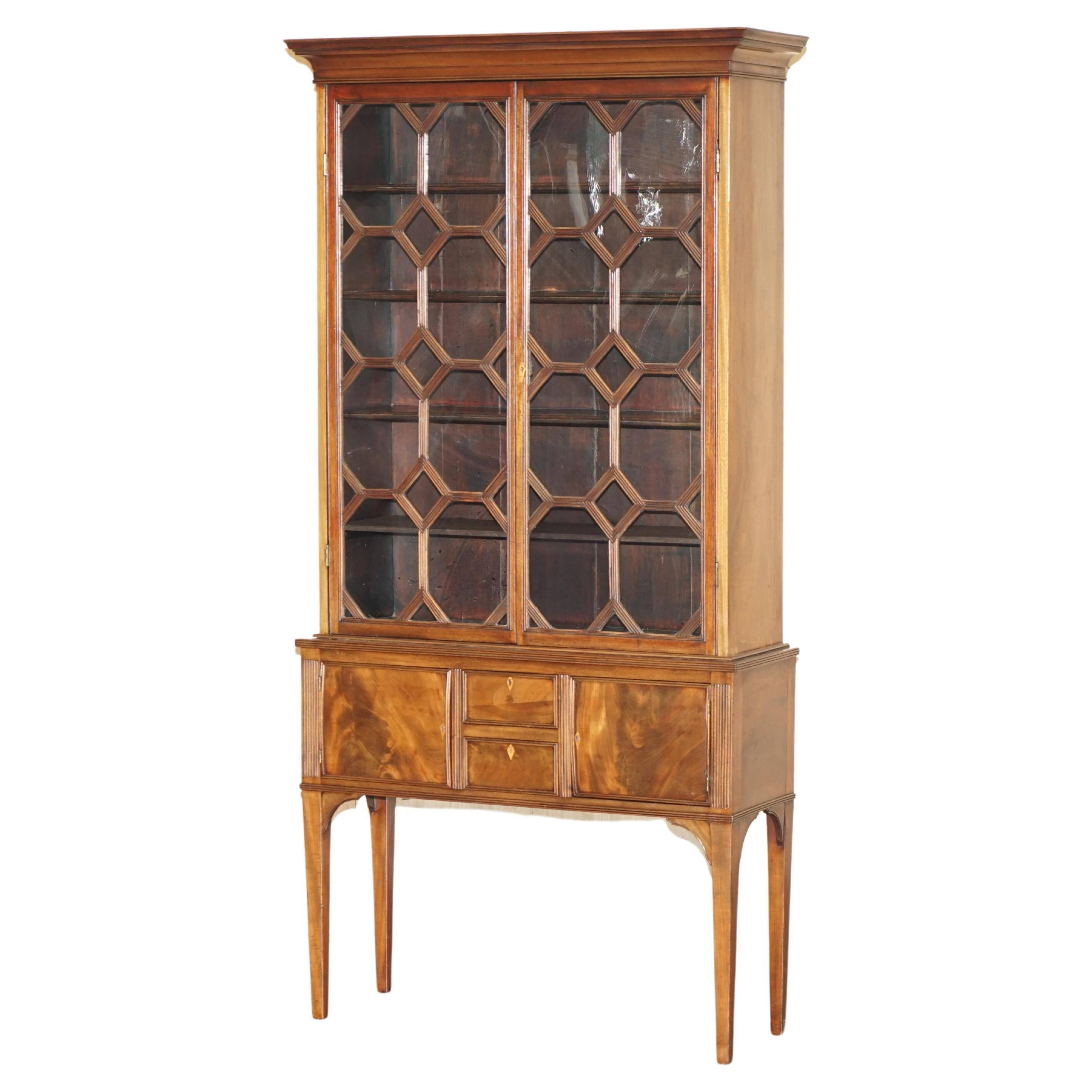 Victorian Antique Astral Library circa 1870 with Long Legs