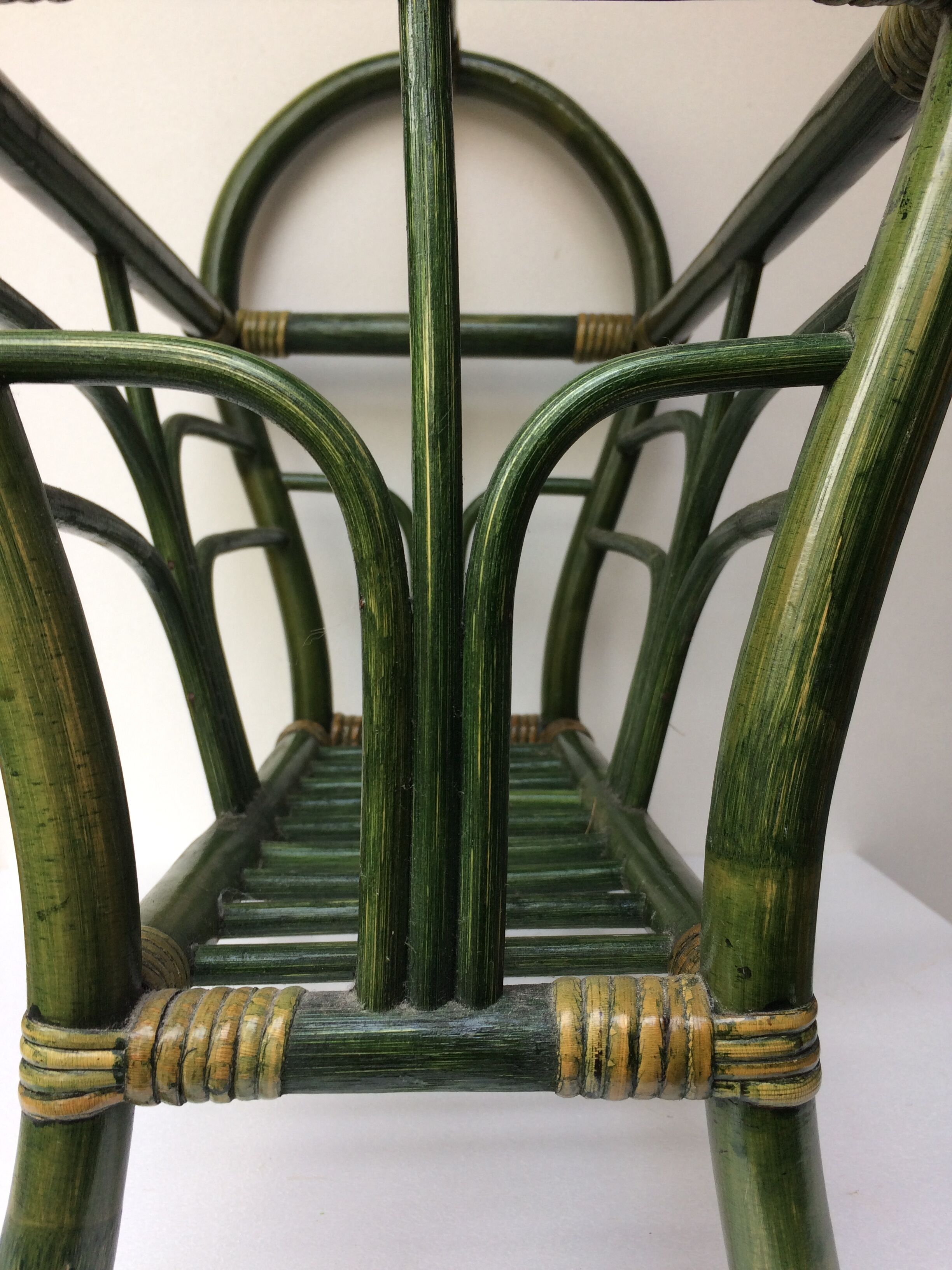Vintage rattan magazine rack