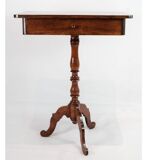 Side Table on a Mahogany Pillar from Around the Year 1850s