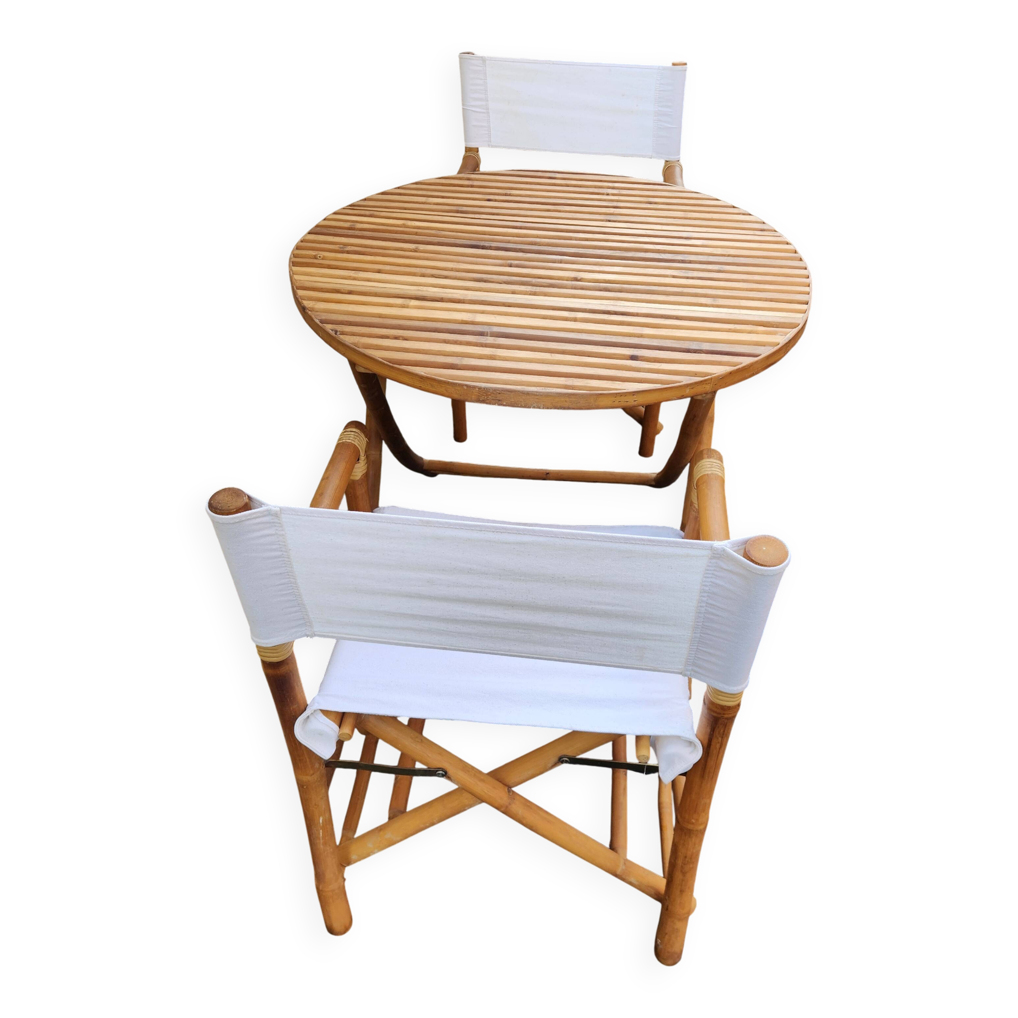 Bamboo table and chair set