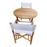 Bamboo table and chair set