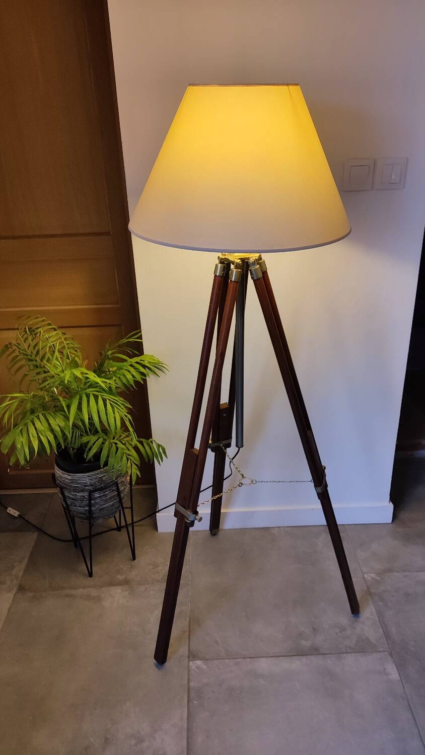Large tripod floor lamp