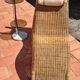 Deck chair sunbed in rattan and bamboo 1960
