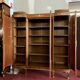 Louis XVI Style bookcase curved in precious wood marquetry circa 1900