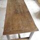 Table de ferme rustique en chêne. 2m35