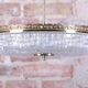 Mid-Century Chandelier in Glass and Brass attributed to Kamenický Šenov, Czech, 1960s