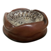 Leather ashtray and pocket tray Made in Italy