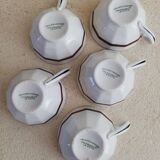 5 coffee cups 1950s