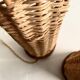 Duo de lampes rotin, câbles tissu neuf 2x2M