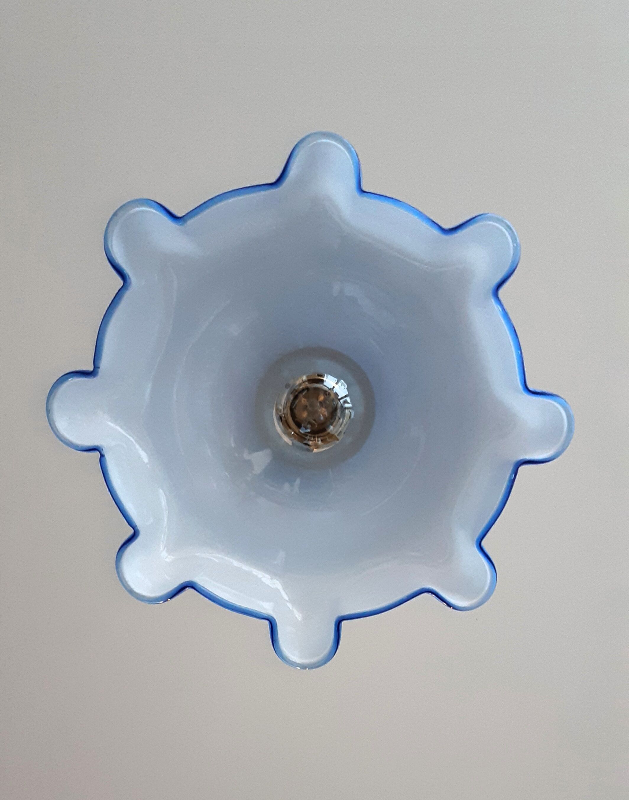 Vintage blue opaline hanging