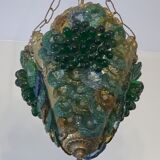 Chandelier in Italian glass paste Murano art deco