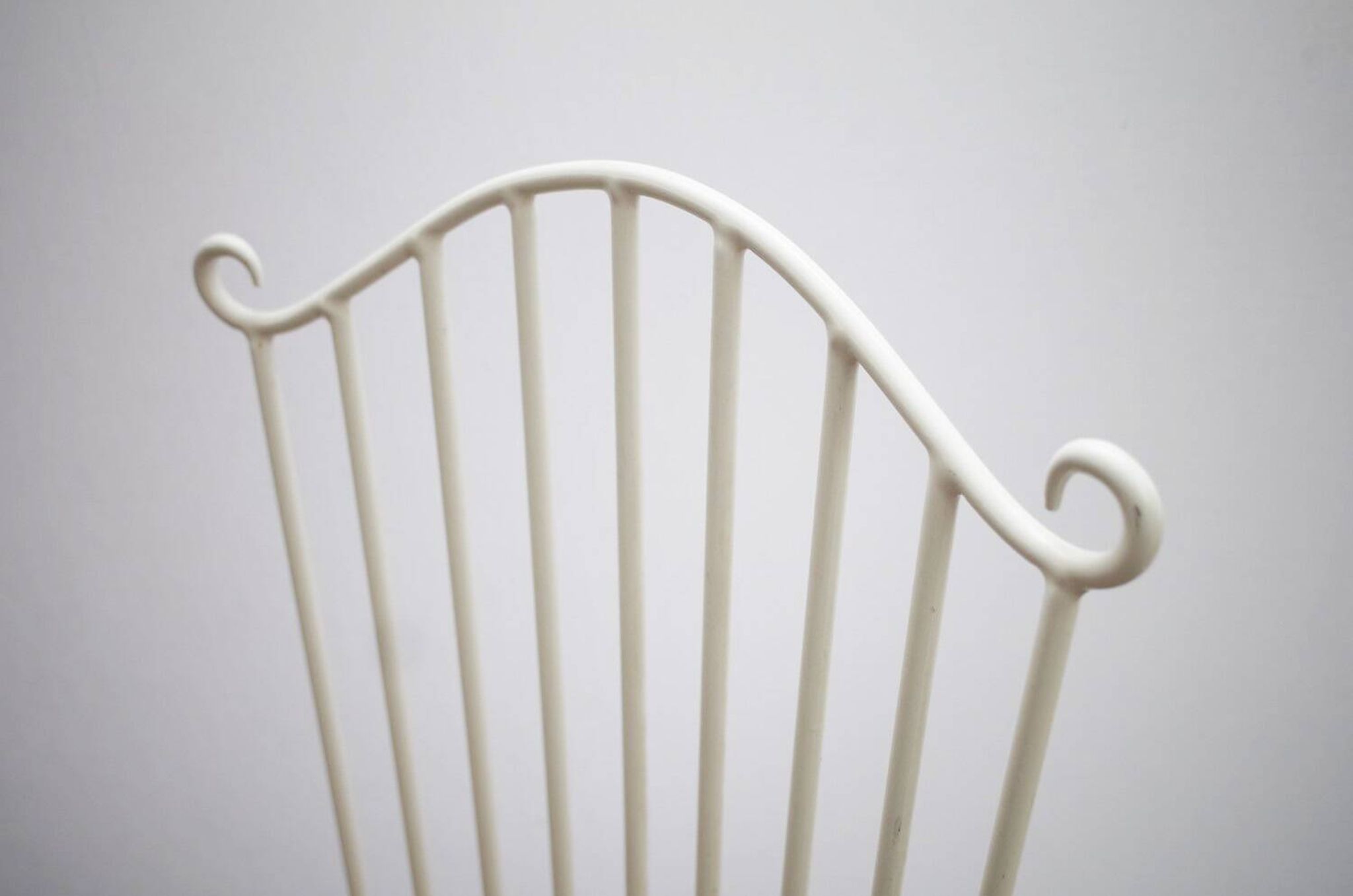 2 x Gartenstuhl vintage Metall blanc