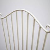 2 x Gartenstuhl vintage Metall blanc