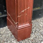 Louis XVI style fireplace in antique red marble, France, circa 1880