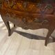 Curved chest of drawers with marquetry and marble