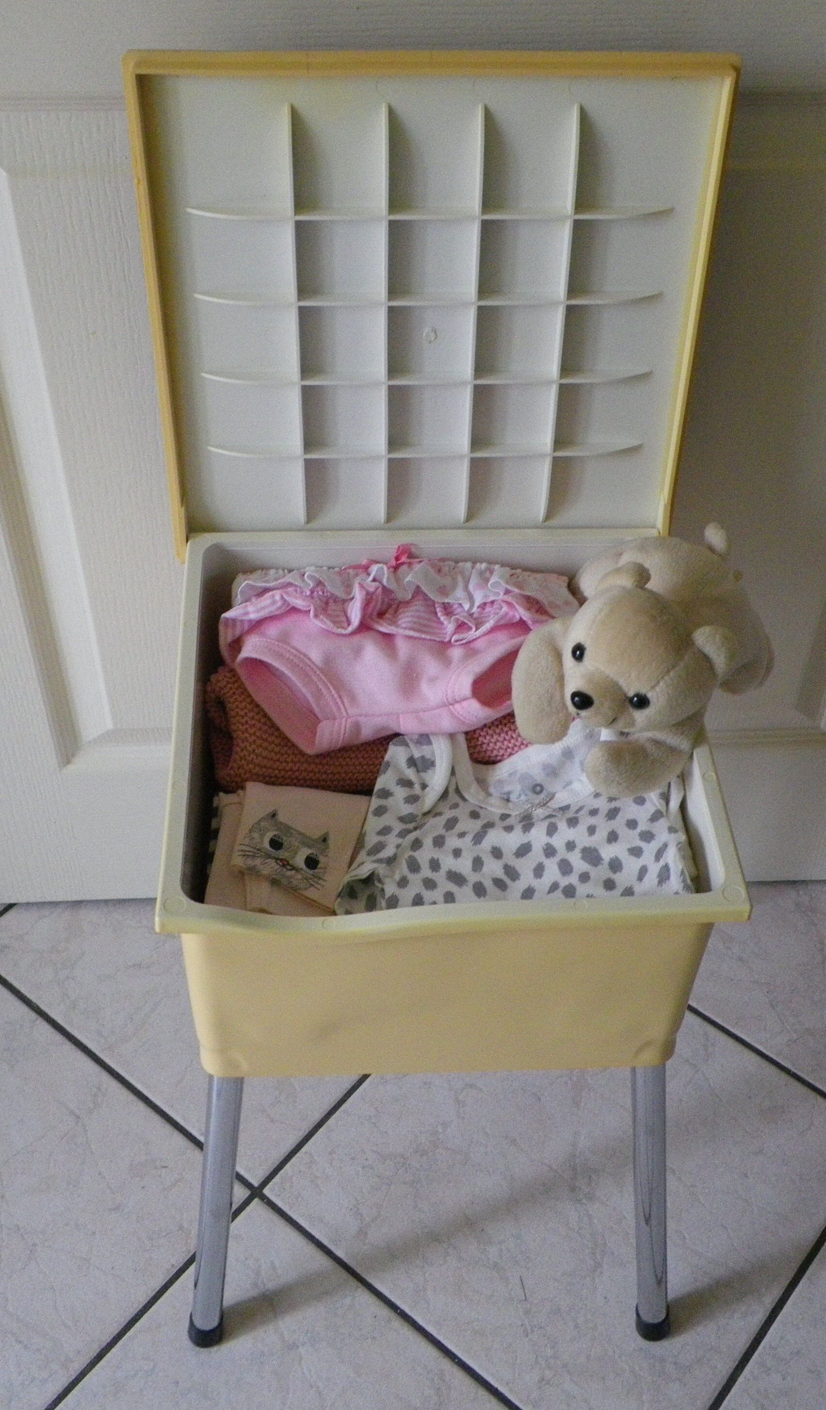 Vintage stool with storage box -1960s