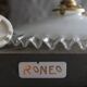 Dented opaline hanging lamp