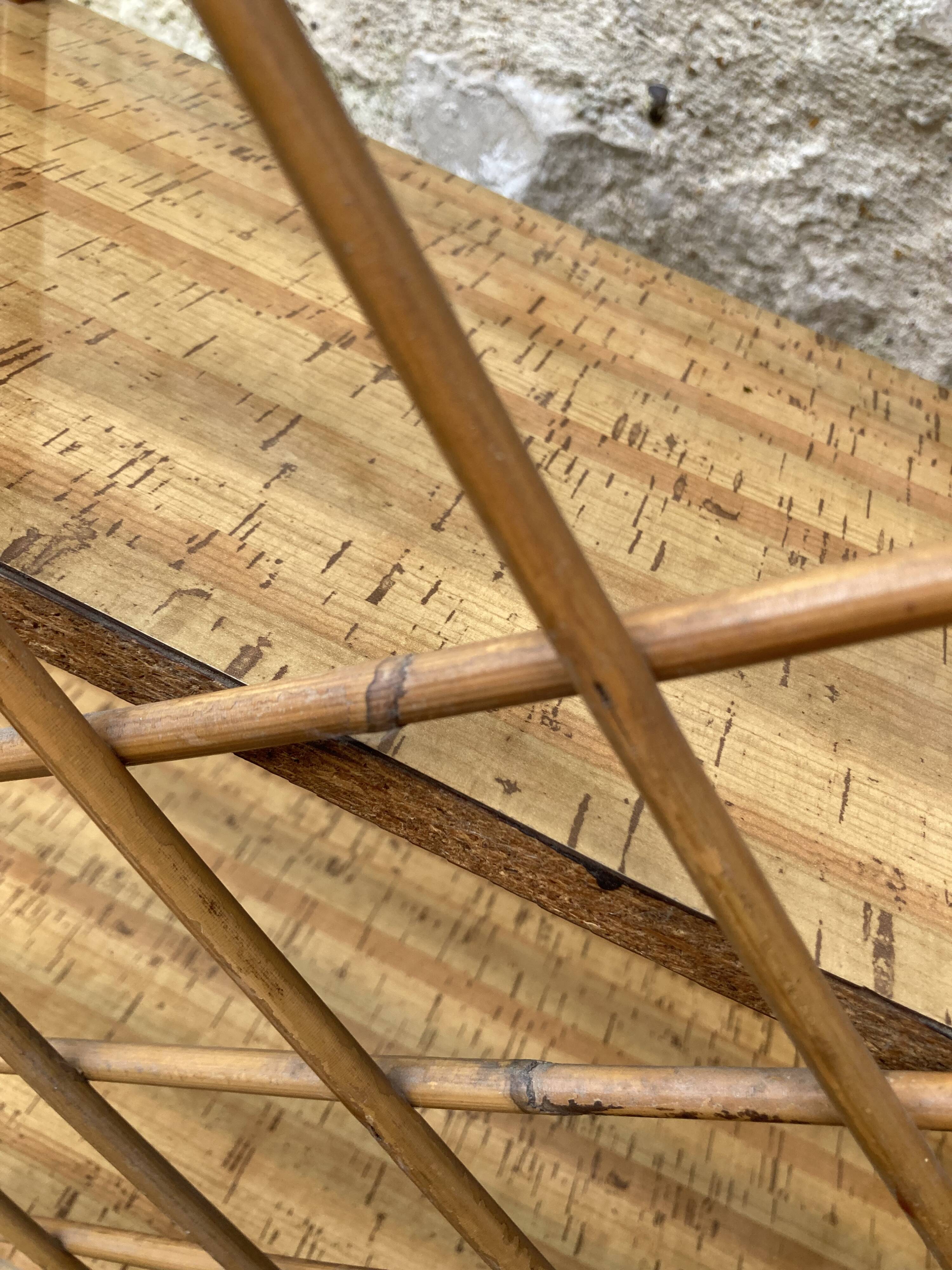 Vintage rattan shelf