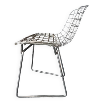 Chaise Wire Harry Bertoia Enfant Kid Design Metal Chromé Edition Vintage
