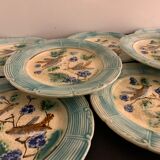 8 dessert plates in late 19th century dabbling