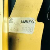 Pair of Mid-Century Glass & Brass Wall Lamps from Limburg, Germany, 1960s