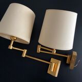 Pair of brass sconces