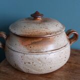 Stoneware tureen from Puisaye, signed Jean Pierre Prud’homme