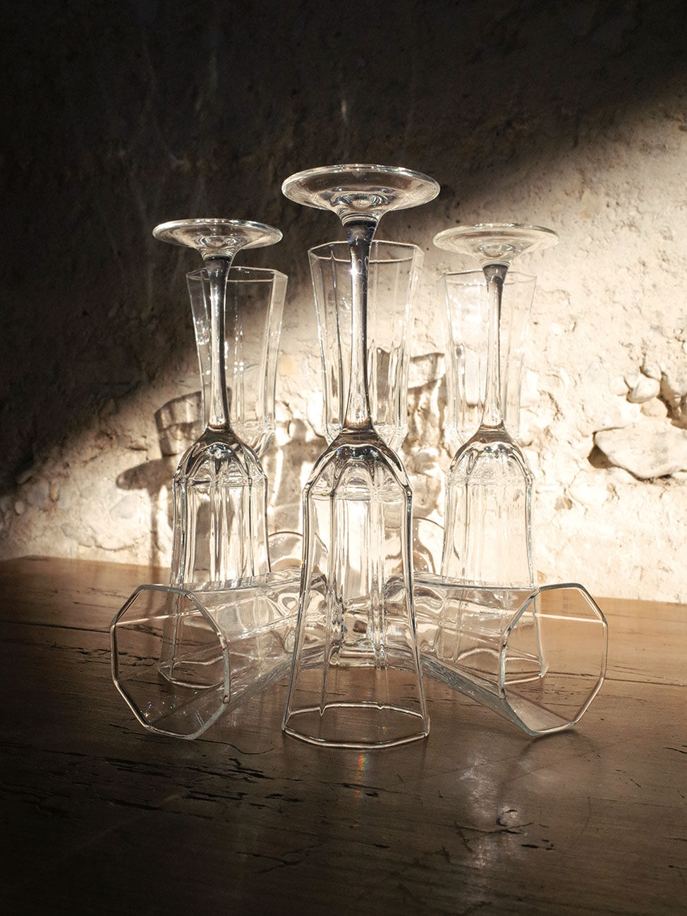 Set of 8 champagne flutes