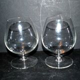 Set of 2 crystal cognac glasses - tasting balloon glasses H12 cm
