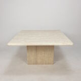 Italian Travertine Coffee Table, 1980s