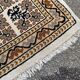 Grand tapis persan beige marron laine nouée fait main 250x350cm