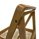 Ensemble vintage de 4 chaises pliantes, design en sangle et bois, années 1970