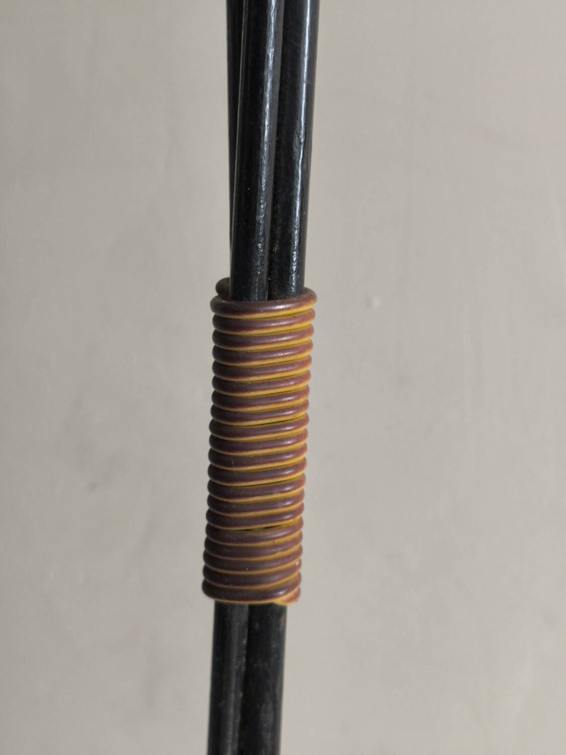 Vintage metal and wood coat rack