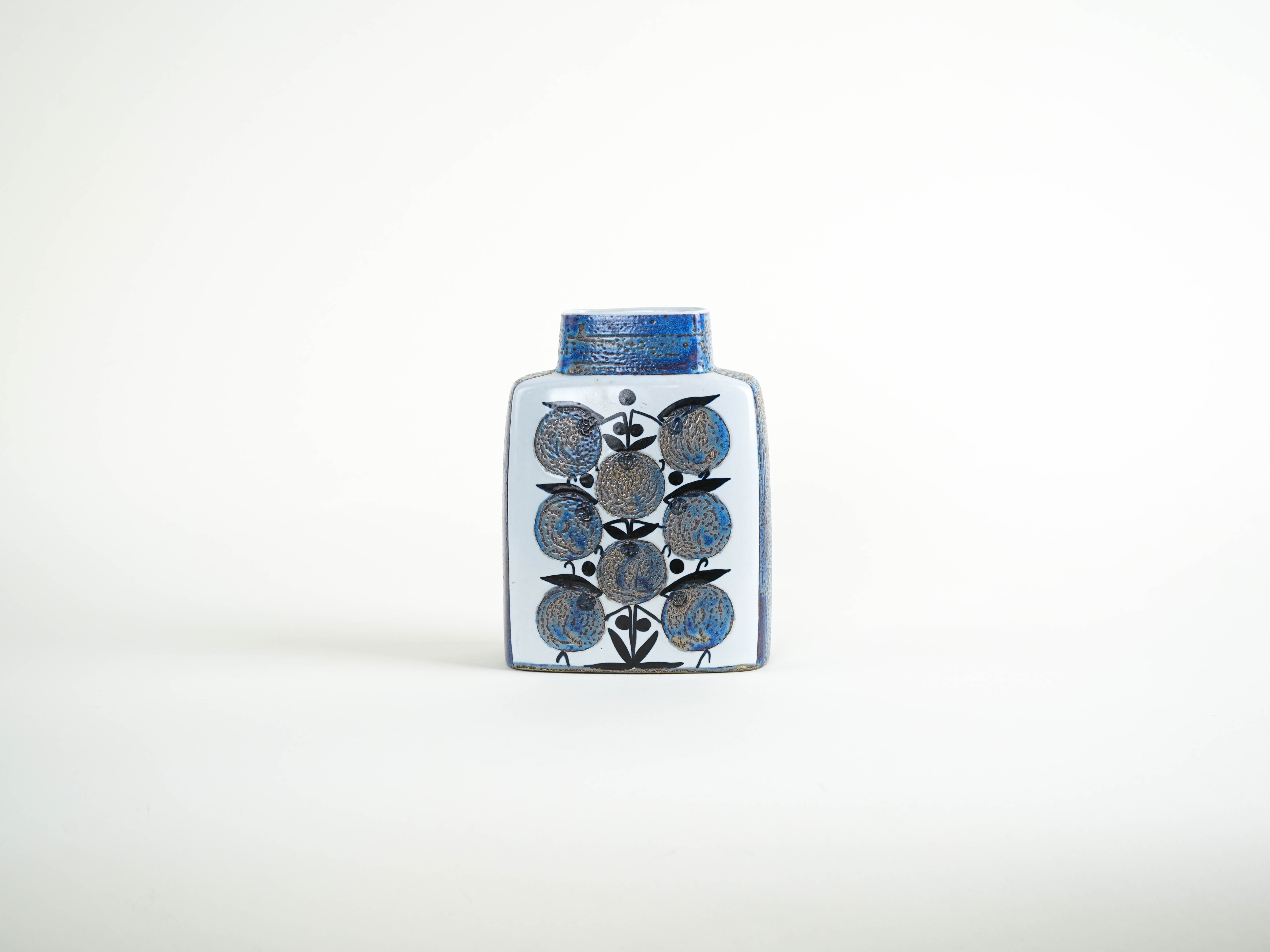 Ceramic vase, Danish design, 1960s, manufactured by Aluminia