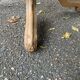 Round dining table with central leg extendable in solid oak from the 18th century 210