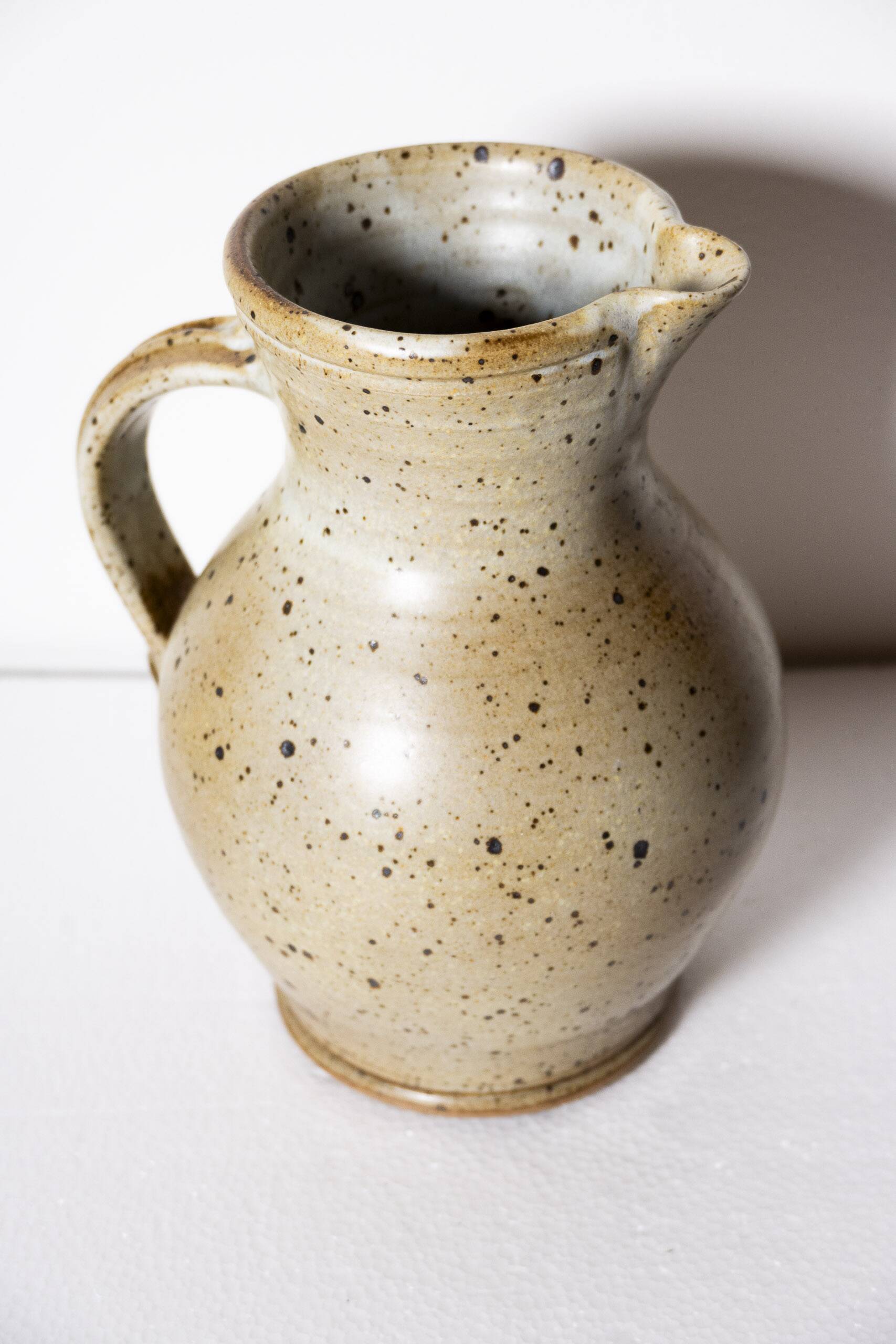 Large stoneware pitcher, signed Gustave Tiffoche, 20th century