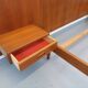 Lit double vintage scandinave en teck des années 60 avec chevets intégrés