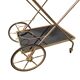 French Hollywood Regency Brass Serving Trolley, dated 1972